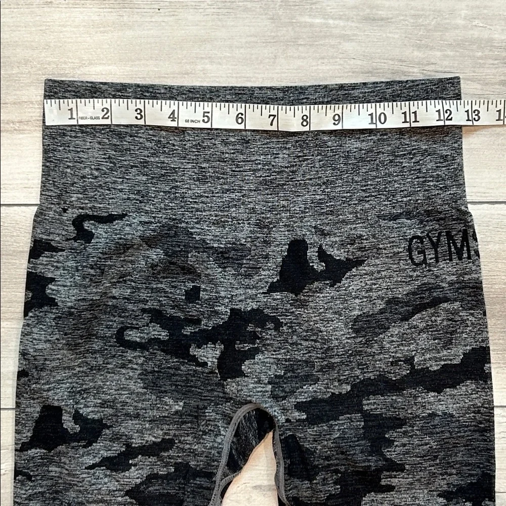 GymShark gray black camo seamless leggings size small